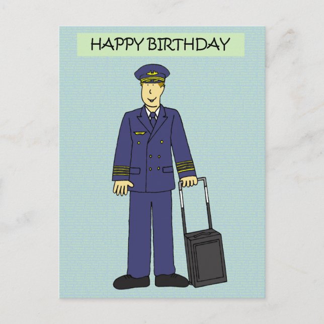 Postal Feliz cumpleaños a piloto (Anverso)