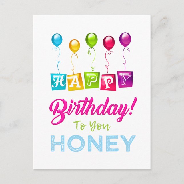 Postal Feliz Cumpleaños a Ti Querida (Anverso)