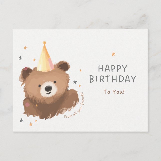 Postal Feliz cumpleaños a ti querido (Anverso)