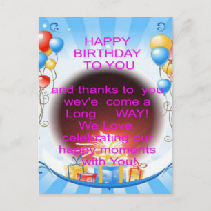 Postal Feliz cumpleaños a tu arte Imprimir