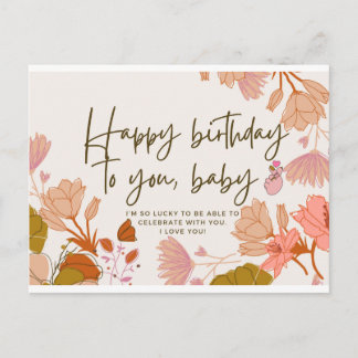 Postal Feliz cumpleaños a tu bebé