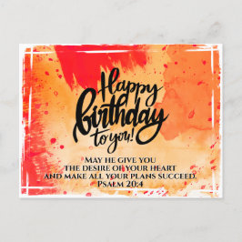 Postal Feliz cumpleaños a tu biblia Verse