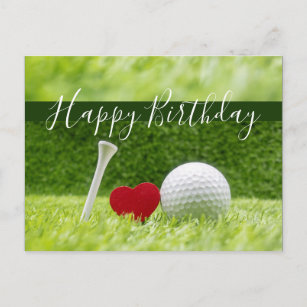 Postales Cumpleanos La Pelota Golf Tarjetas Postales Zazzle Es