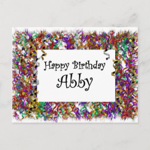 Postal Feliz cumpleaños Abby