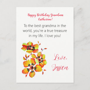 Postal ¡Feliz cumpleaños, abuela! I Love You!
