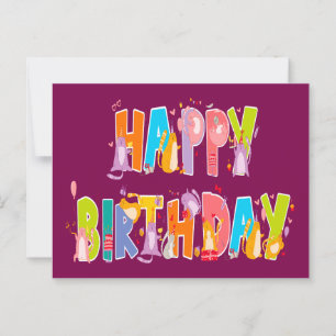 Postal Feliz Cumpleaños Amante de los Gatos Divertidos Ce