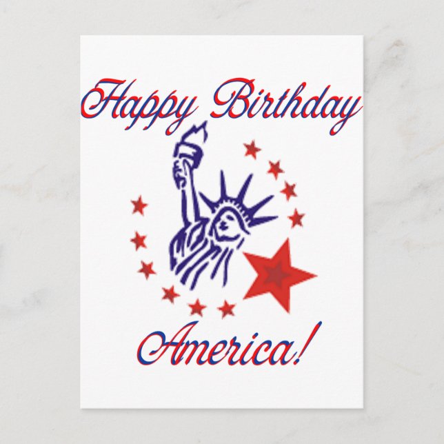 Postal Feliz cumpleaños América (Anverso)