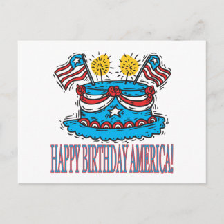 Postal Feliz cumpleaños América