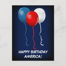 Postal Feliz cumpleaños América (globos)