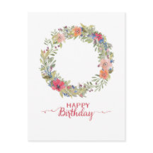 Feliz Cumpleaños Aquarela Blumenkranz