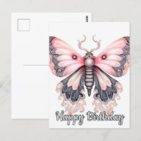 Feliz Cumpleaños Arte de Mariposa Descansando Herm