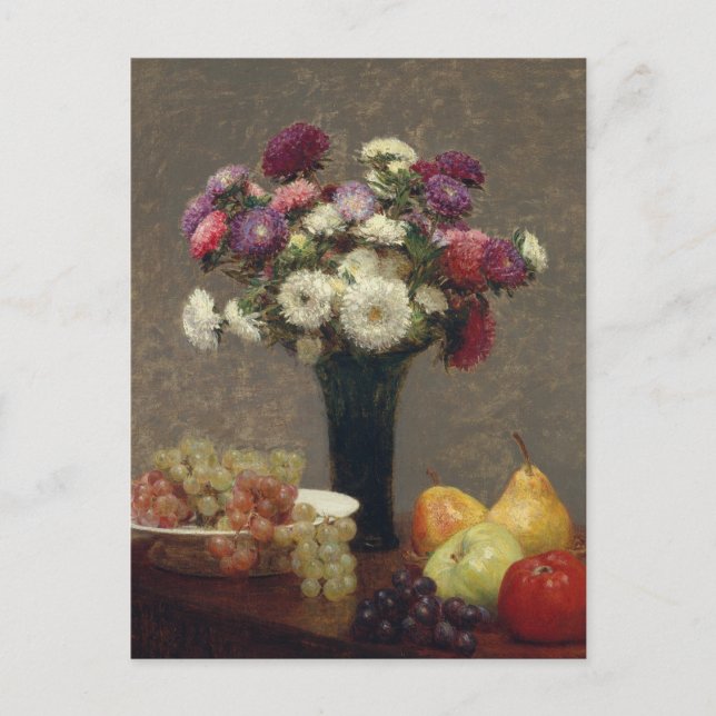 Postal Feliz cumpleaños, arte impresionista (Anverso)