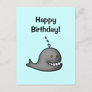 Postal ¡Feliz cumpleaños! (ballena)