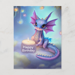 Postal Feliz Cumpleaños Bebé Dragón