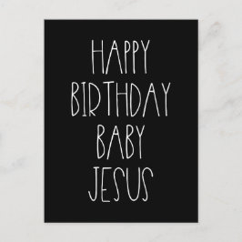 Postal Feliz cumpleaños bebé Jesús Navidades graciosos