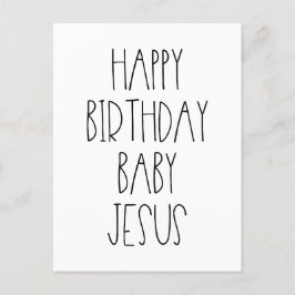 Postal Feliz cumpleaños bebé Jesús Navidades graciosos