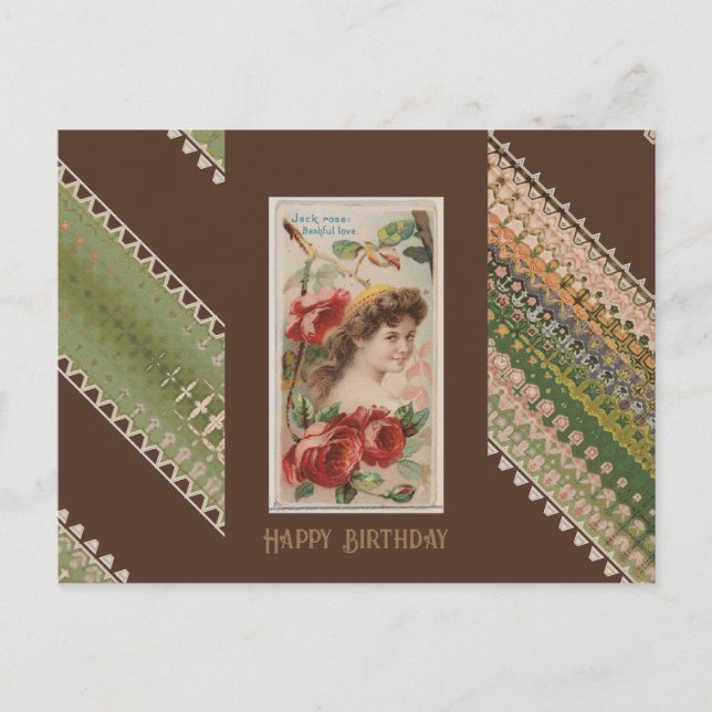 Postal Feliz Cumpleaños Bellezas Florales 45 (Anverso)