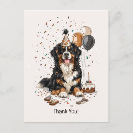 Postal Feliz cumpleaños Bernese Mountain Dog