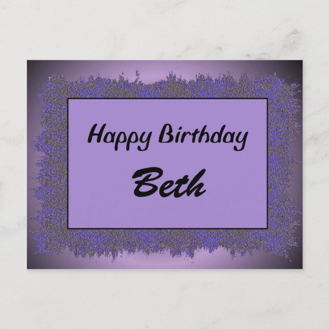 Postal Feliz cumpleaños Beth (Anverso)