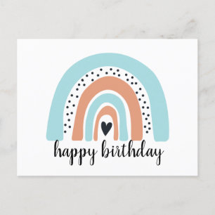 Postal Feliz cumpleaños, Blue Peach