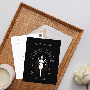 Postal Feliz cumpleaños Cáncer místico Zodiac Horóscopo