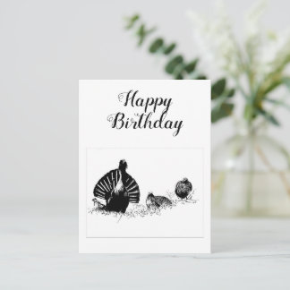 Postal Feliz cumpleaños cazadores de urogallos