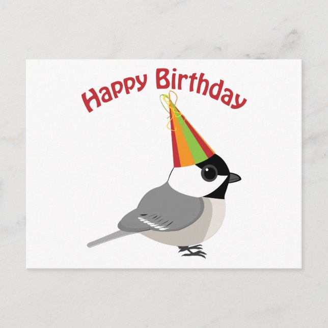 Postal Feliz cumpleaños Chickadee (Anverso)