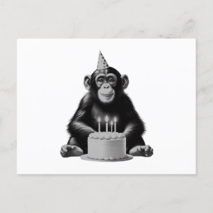 Postal Feliz cumpleaños Chimpanzee