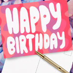 Postal FELIZ CUMPLEAÑOS Coloridas Cartas de Burbuja PERSO<br><div class="desc">¡La mano te hizo la tarjeta! Personalizar con tu propio texto o cambia los colores. Revisa mi tienda por muchos más colores y diseños o hazme saber si quieres algo personalizado!</div>