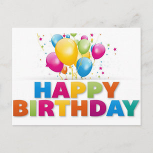 Postal Feliz cumpleaños colorido