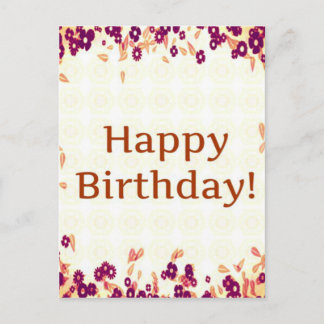 Postal Feliz cumpleaños colorido