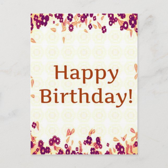 Postal Feliz cumpleaños colorido (Anverso)