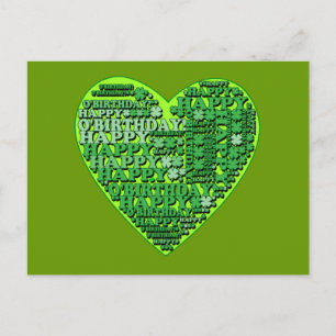 Postal Feliz cumpleaños con camisetas y regalos de Heart 