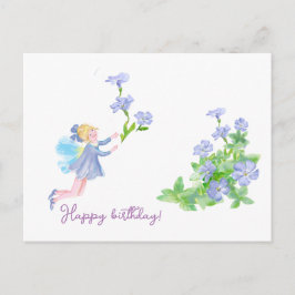 Postal Feliz cumpleaños!   Cuento de hadas y flores