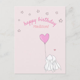 Postal ¡Feliz Cumpleaños! Cumpleaños de Niña con Lindos C