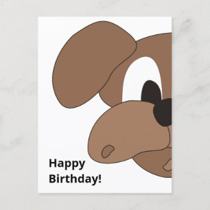 Postal Feliz cumpleaños Curioso perro