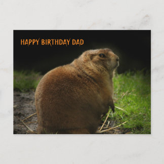 Postal FELIZ CUMPLEAÑOS DAD Woodchuck Fotografía de Groun