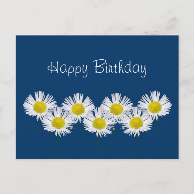 Postal Feliz cumpleaños, Daisies (Anverso)