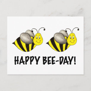 Postal Feliz cumpleaños de abeja Bumblebee Bumble Bumble
