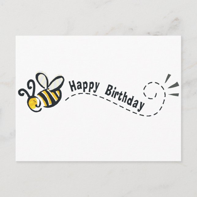 Postal ¡Feliz cumpleaños de Bee! (Anverso)