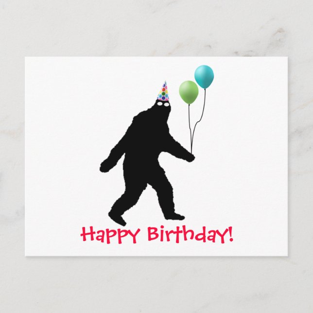 Postal ¡Feliz cumpleaños de Bigfoot! (Anverso)