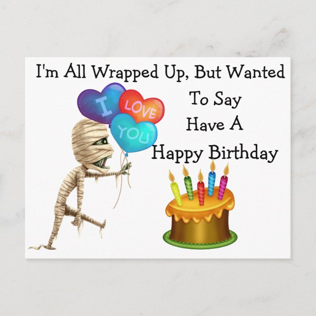 Postal Feliz cumpleaños de Halloween (Anverso)