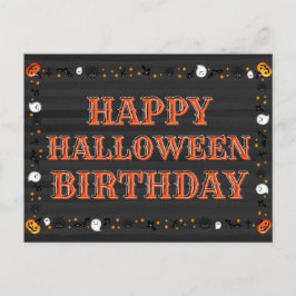 Postal Feliz cumpleaños de Halloween