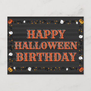 Postal Feliz cumpleaños de Halloween