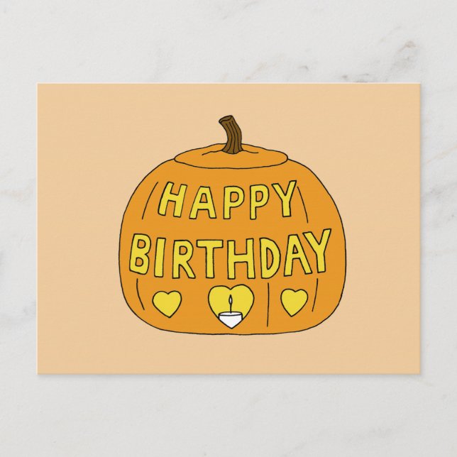 Postal Feliz cumpleaños de Halloween Personalizado (Anverso)