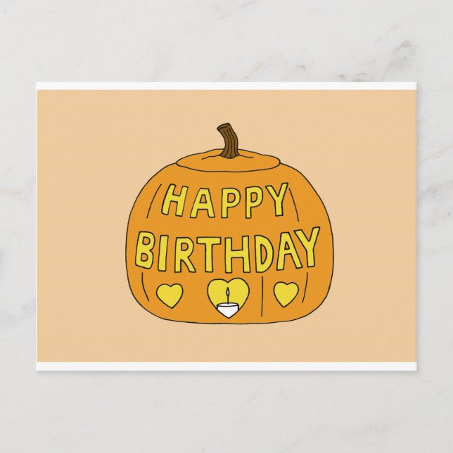 Postal Feliz cumpleaños de Halloween Personalizado (Anverso)