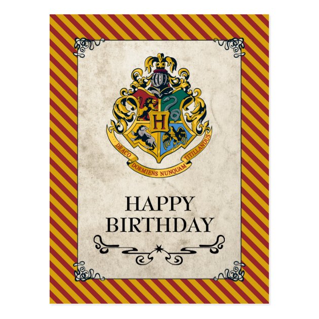 Postal Feliz Cumpleaños De Harry Potter El | Hogwarts | Zazzle.es