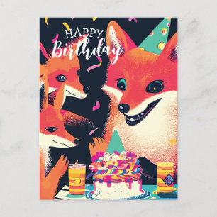 Postal Feliz cumpleaños de la familia Fox