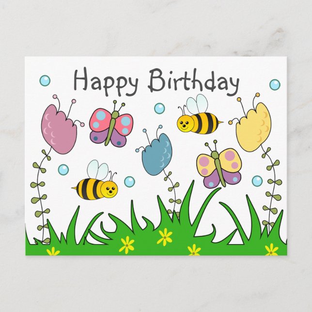 Postal Feliz cumpleaños de la naturaleza (Anverso)