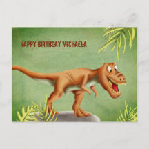 Feliz cumpleaños de los dinosaurios T-Rex personal